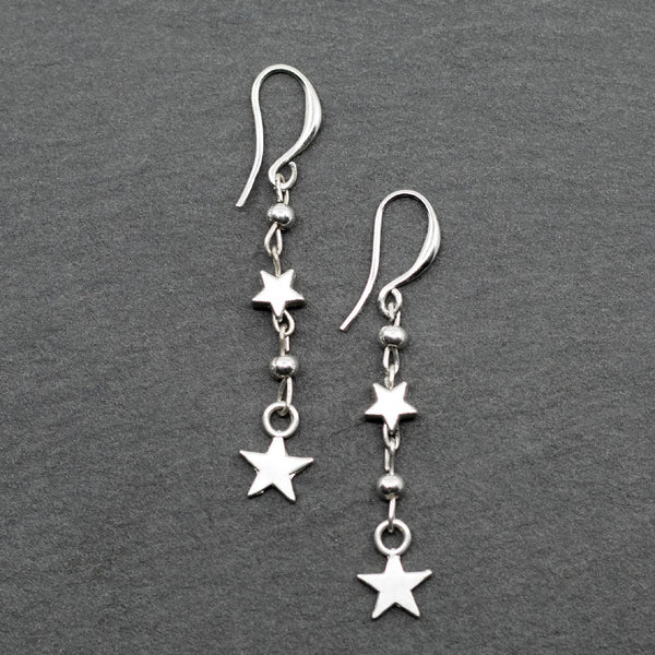 Double Drop Star Charm Earrings