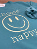 "Choose Happy" Crewneck Sweatshirt - Blue